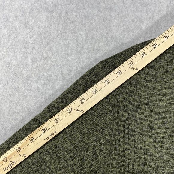 Woolrich Sweater Men Medium Green Drifter Knit Sweater 1/4 Snap Mock Neck Pocket - Picture 4 of 11